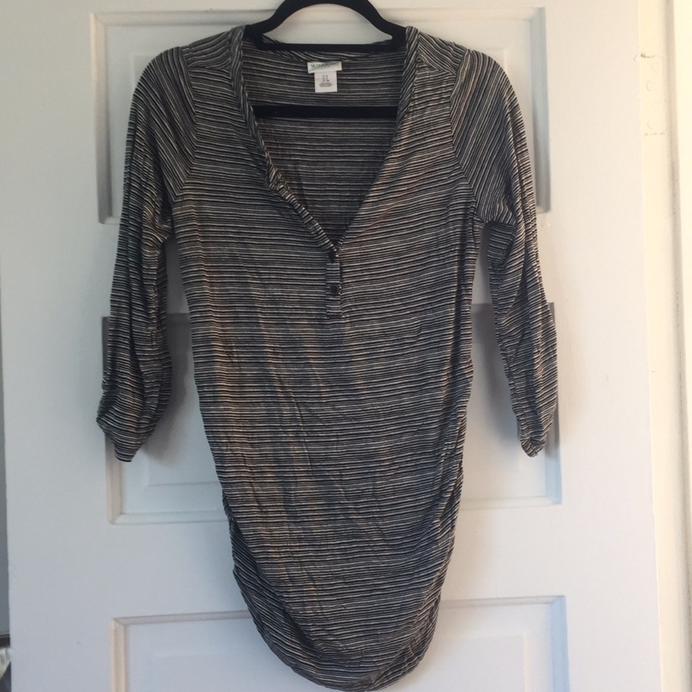 Motherhood Maternity striped Henley top